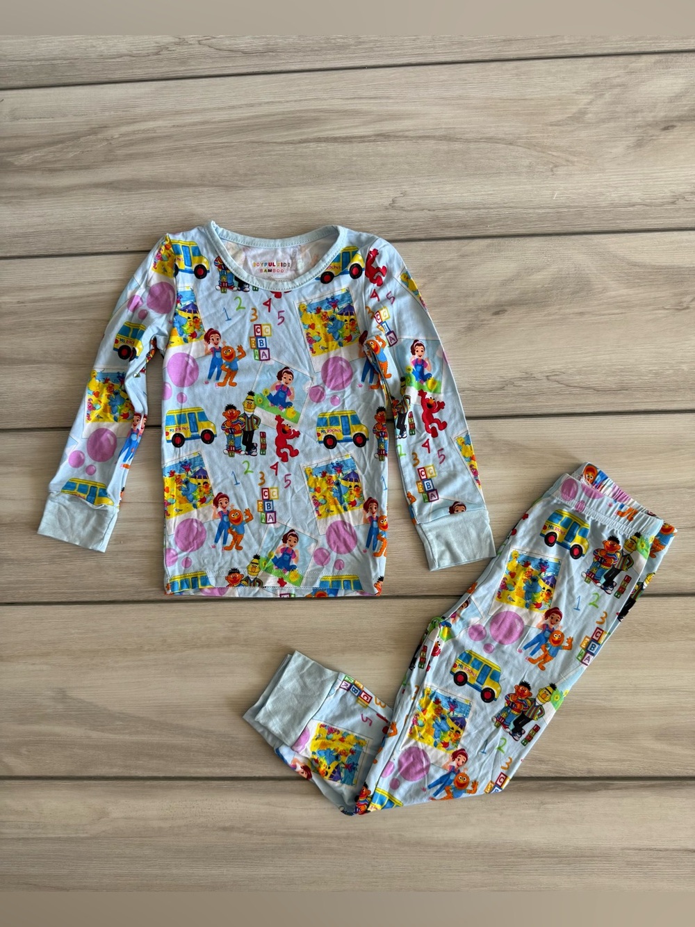 Joyful Kids Bamboo Sesame Street Pajamas Blue 2T NWOT